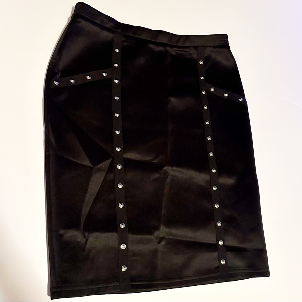 Dots Black Studded Skirt